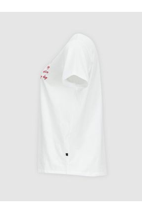 تی شرت سفید زنانه رگولار کد 807202550