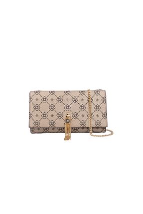 کیف دوشی بژ زنانه چرم مصنوعی Lamberti - کد 844288336