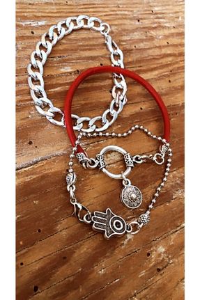 دستبند جواهر زنانه چرم کد 330218937