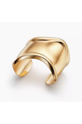 دستبند استیل طلائی زنانه سنگی کد 765510925
