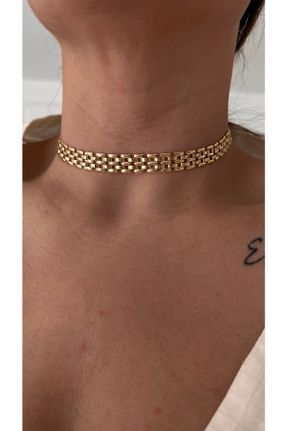 گردنبند جواهر طلائی زنانه روکش طلا کد 639603157