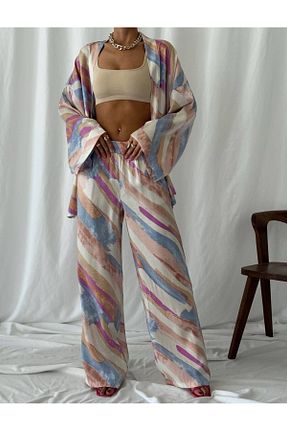 ست بالاتنه و پائین تنه بنفش زنانه بافتنی FASHION HAYAL - کد 844387343