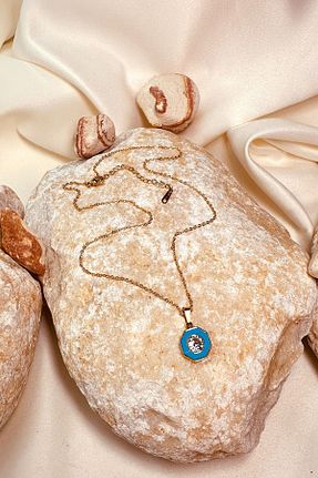 گردنبند استیل ( فولاد ) طلائی زنانه استیل ضد زنگ MOONİ ACCESSORİES - کد 810533361