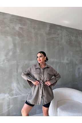 پیراهن طوسی زنانه اورسایز sumwin - کد 794279347