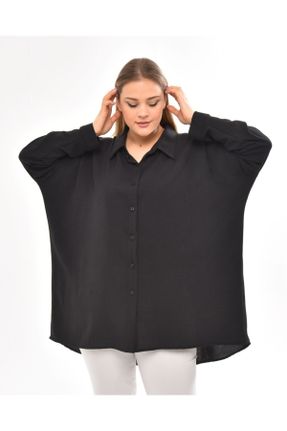 پیراهن مشکی زنانه سایز بزرگ کرپ کد 264392957