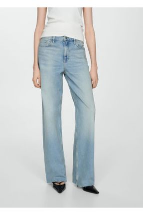 شلوار جین آبی زنانه پاچه رگولار استاندارد کد 820175001