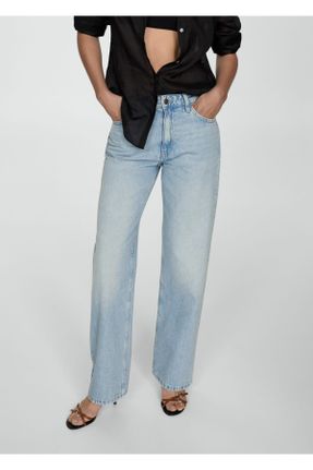 شلوار جین آبی زنانه پاچه رگولار استاندارد کد 831310885