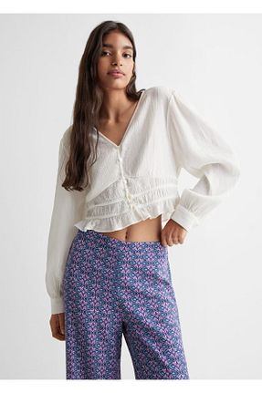 شلوار سرمه ای زنانه پارچه MANGO Teen - کد 820232614
