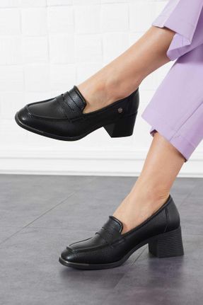 کفش پاشنه بلند کلاسیک مشکی زنانه پاشنه ساده پاشنه متوسط ( 5 - 9 cm ) کد 804929834