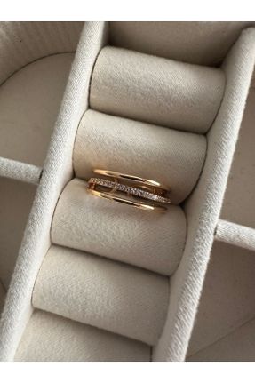 انگشتر جواهر طلائی زنانه روکش طلا کد 810101216