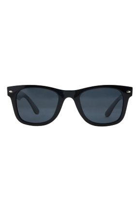 عینک آفتابی مشکی زنانه پلاریزه پلاستیک هندسی کد 4157435