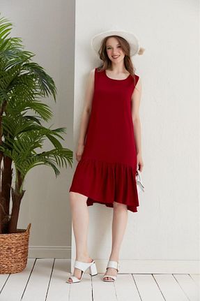 لباس زرشکی زنانه بافتنی Gökcengirl - کد 829739424