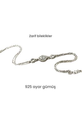 دستبند نقره زنانه 925 عیار Ktrgümüş - کد 843607121