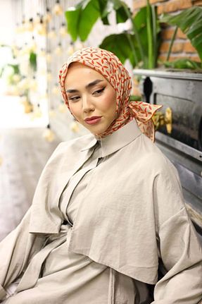 شال نارنجی زنانه پنبه ای Silk Home - کد 844406852