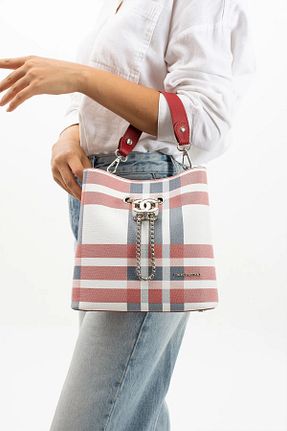 کیف دوشی قرمز زنانه چرم مصنوعی Just Polo - کد 844306048