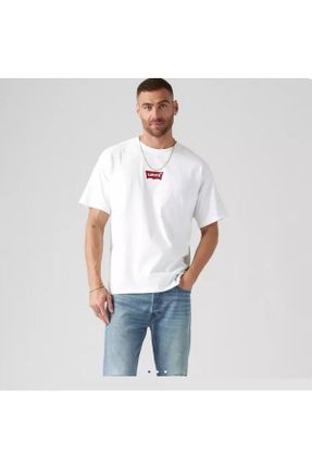 تی شرت سفید زنانه ریلکس یقه گرد تکی کد 840152591