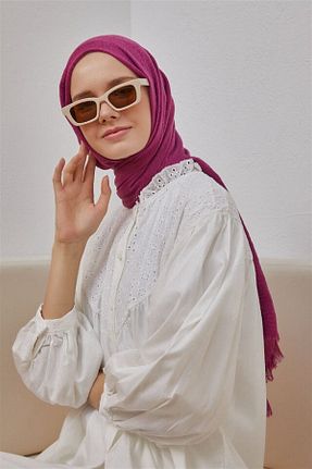 شال زرشکی زنانه پنبه (نخی) کد 239163384