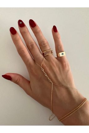 انگشتر جواهر طلائی زنانه روکش طلا کد 346486352