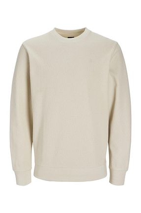سوئیشرت بژ مردانه ساده Jack & Jones - کد 844309053