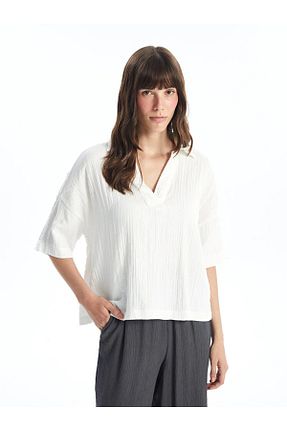 بلوز نباتی زنانه ساده LC Waikiki - کد 844389987