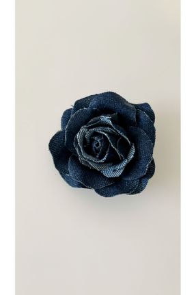 گل سینه آبی زنانه پنبه (نخی) کد 844407525