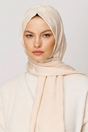 شال بژ زنانه ابریشم Genel Markalar - کد 844421585