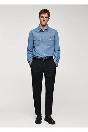 کت آبی مردانه رگولار MANGO Man - کد 787876052