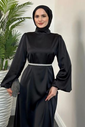 لباس مجلسی مشکی زنانه آستین استاندارد رگولار کد 831526182