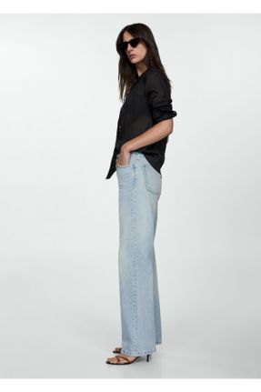 شلوار جین آبی زنانه پاچه رگولار استاندارد کد 831310885