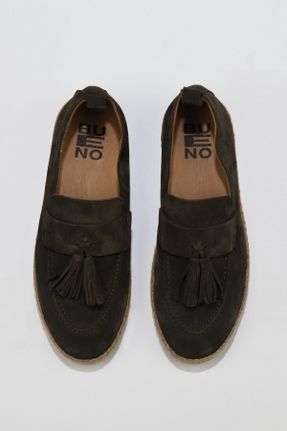 کفش کژوال خاکی مردانه چرم طبیعی پاشنه کوتاه ( 4 - 1 cm ) پاشنه ساده کد 294695718