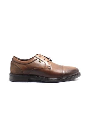 کفش کلاسیک قهوه ای مردانه چرم طبیعی پاشنه کوتاه ( 4 - 1 cm ) کد 247535871