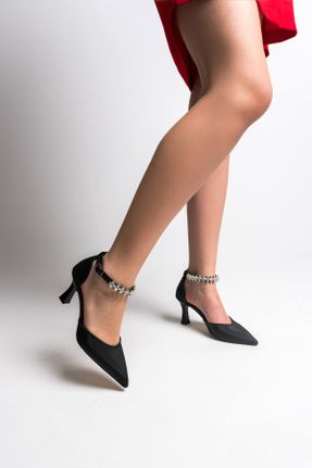 کفش پاشنه بلند کلاسیک مشکی زنانه پاشنه نازک پاشنه کوتاه ( 4 - 1 cm ) کد 831867990