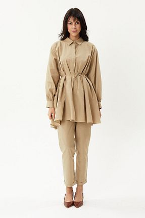 ست بالاتنه و پائین تنه قهوه ای زنانه بافتنی Jupe - کد 833114502