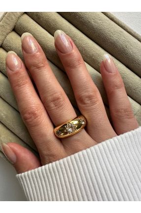 انگشتر جواهر طلائی زنانه روکش طلا کد 664526332