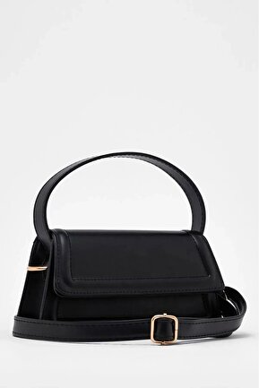 کیف دوشی مشکی زنانه چرم مصنوعی Genel Markalar - کد 843131044