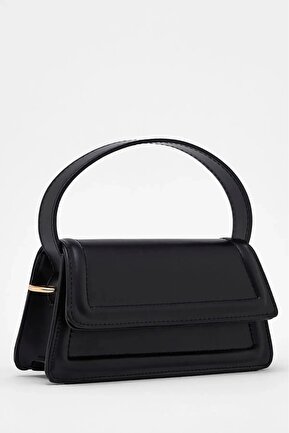 کیف دوشی مشکی زنانه چرم مصنوعی Genel Markalar - کد 843131044