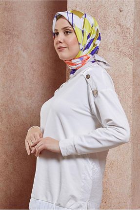 روسری بژ پلی استر Alvina - کد 844230879