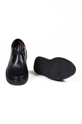 کفش کژوال مشکی مردانه چرم طبیعی پاشنه کوتاه ( 4 - 1 cm ) پاشنه ساده کد 827028397