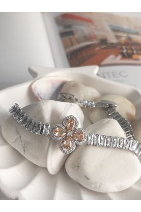 دستبند استیل (فولاد) نارنجی زنانه استیل (فولاد) Siya Silver - کد 844126699