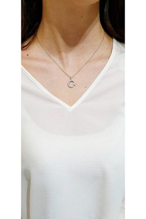 گردنبند جواهر زنانه روکش نقره EDWOL - کد 40575506
