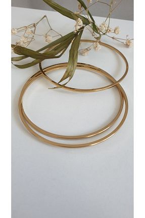 دستبند استیل (فولاد) طلائی زنانه استیل ضد زنگ Feride - کد 841270617
