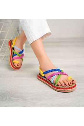 صندل رنگی زنانه پاشنه کوتاه (1 - 4 سانتی متر) AristocratShoes - کد 844351000