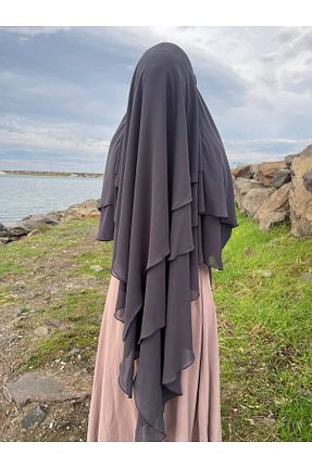 شال طوسی زنانه شیفون GİVERA TESETTÜR - کد 784887631