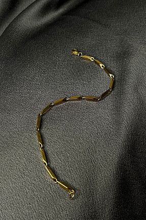دستبند استیل (فولاد) طلائی زنانه استیل ضد زنگ MOONİ ACCESSORİES - کد 702115190
