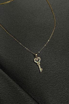 گردنبند استیل ( فولاد ) طلائی زنانه استیل ضد زنگ MOONİ ACCESSORİES - کد 635631238