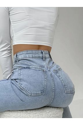 شلوار جین قهوه ای زنانه رگولار CIQULATA - کد 844410187
