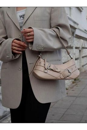 کیف دوشی بژ زنانه چرم مصنوعی Lucit bag - کد 844299076