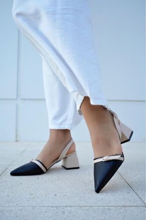 کفش پاشنه بلند کلاسیک مشکی زنانه پارچه ای پاشنه ضخیم پاشنه متوسط ( 5 - 9 cm ) کد 833619667