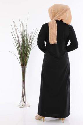 لباس اسلامی مشکی زنانه رگولار بافتنی مخلوط پلی استر کد 80582791