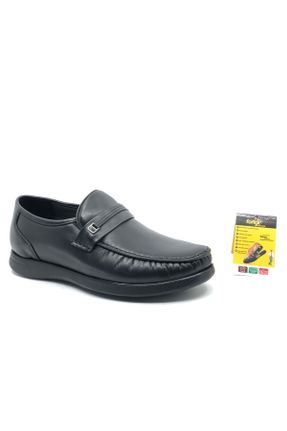 کفش کژوال مشکی مردانه چرم طبیعی پاشنه کوتاه ( 4 - 1 cm ) پاشنه ساده کد 808917084